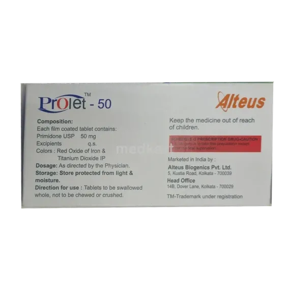 prolet 50mg tablet 15's